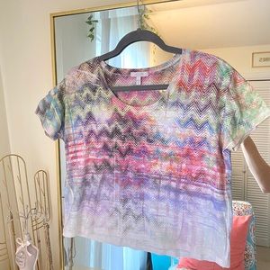 Delias chevron cropped shirt